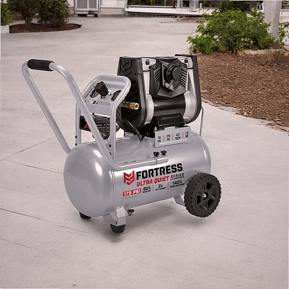 10 Gallon Air Compressor 1.5 HP 175 PSI Ultra Quiet Shop Oil Free Professional