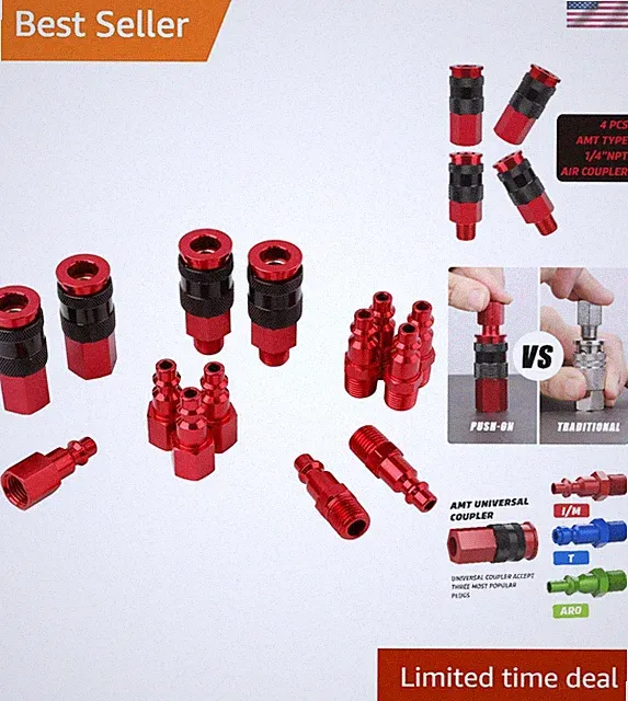 14-Piece Air Compressor Hose Fittings & Universal Coupler Kit for Professionals
