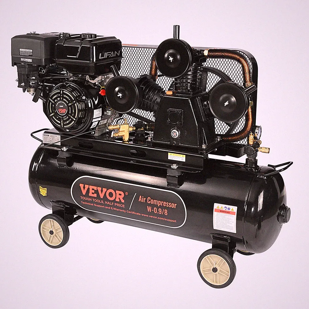 30 Gallon Gas Powered Air Compressor 15HP 33CFM@115PSI 115PSI Max Pressure