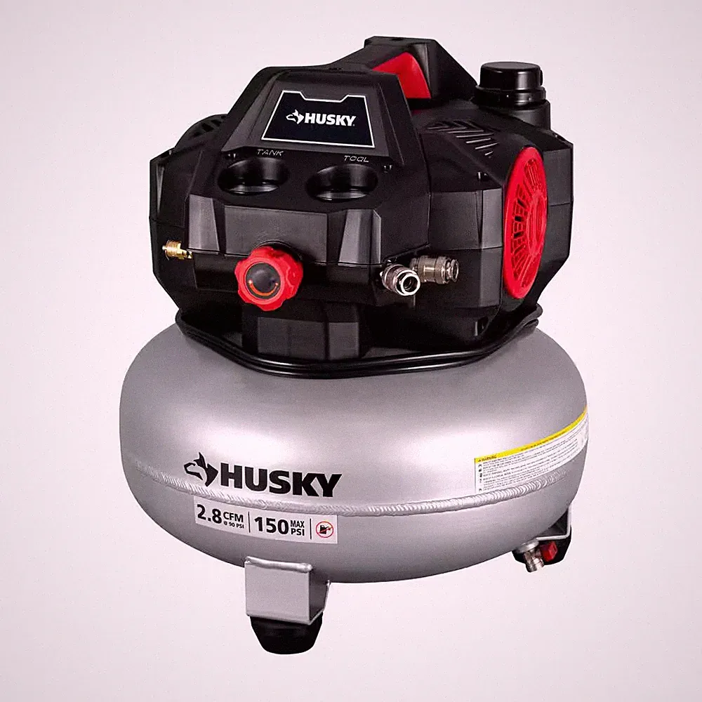 6 Gal. 150 PSI Portable Electric Oil-Free Quiet Jobsite Pancake Air Compressor w