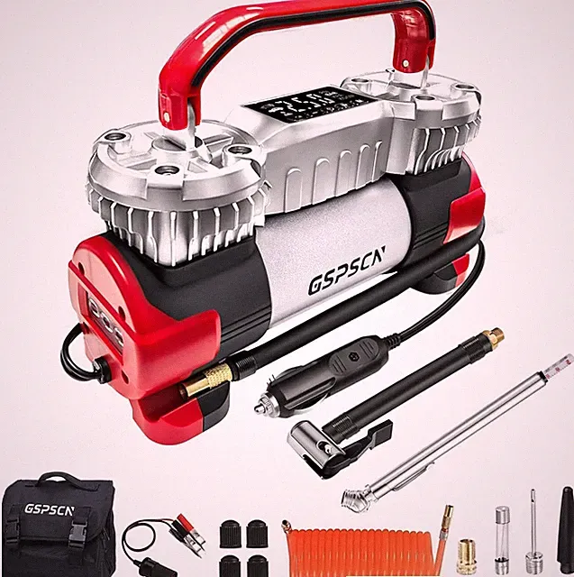 Fast Inflate Dual Cylinder Air Compressor 150PSI for Car, Truck, SUV & More