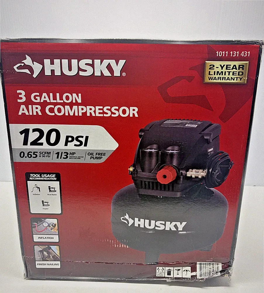 Husky 3 Gallon Air Compressor 120 PSI 1011 131 431