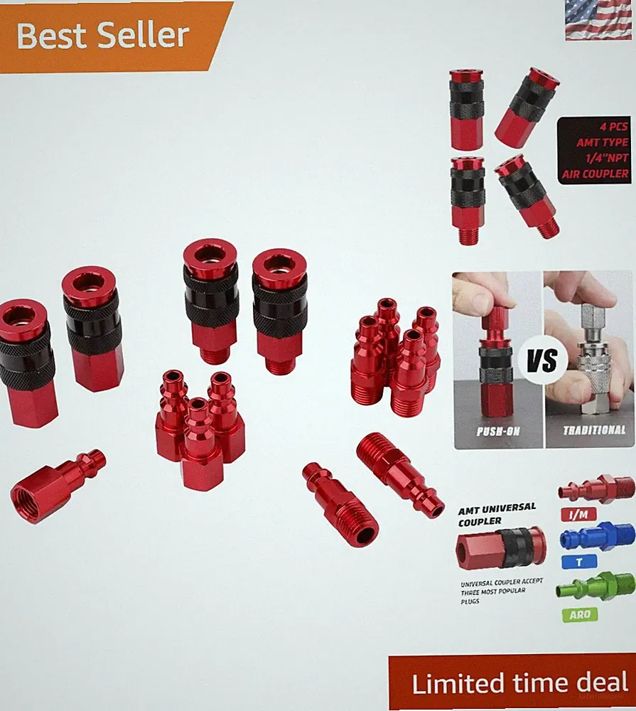 Professional Air Compressor Accessory Kit - 14 Pieces with Quick Coupling
