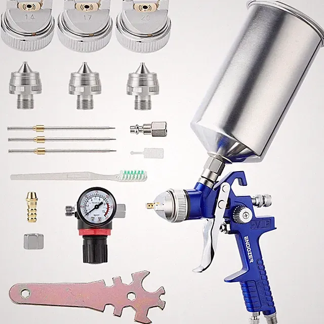 Professional HVLP Gravity Feed Air Spray 1.4/1.7/2.0 1000cc, Blue-1.4/1.7/2.0