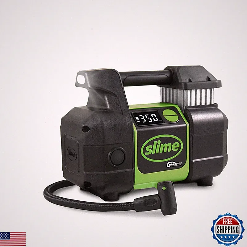 Slime 40086 Tire Inflator Cordless Pro Power Portable Air Compressor Pump Auto