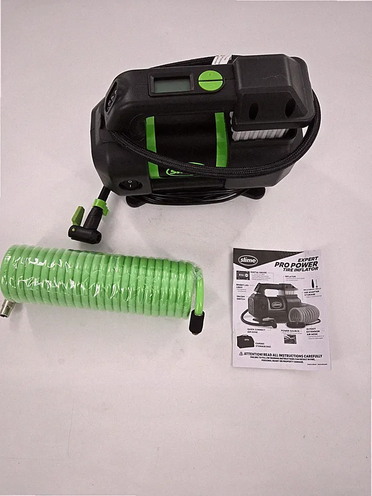 Slime Expert Pro Power 12V Tire Inflator Air Compressor w/ Bag & Hose