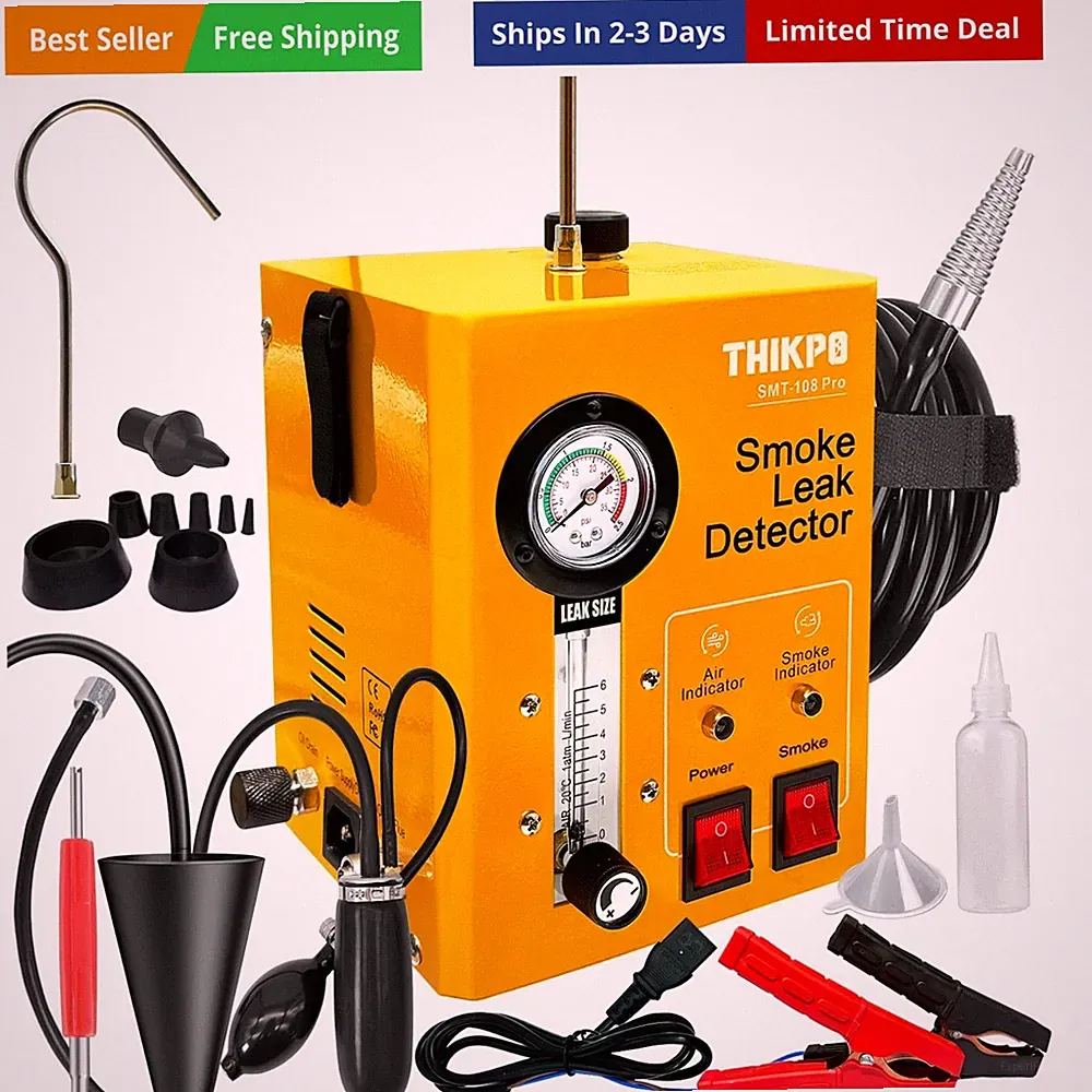 Smoke Machine Automotive with Built-in Air Compressor, Professional Smoke Lea...